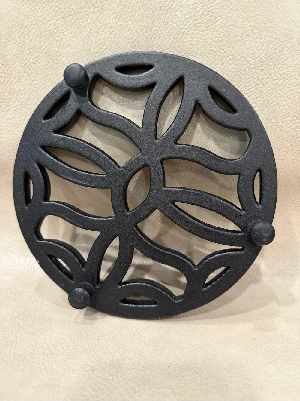 Hearth & Hand with Magnolia black cast iron round trivet